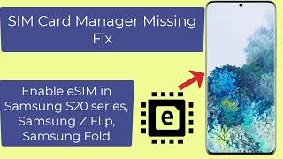 SIM Card Manager Missing Fix | How to enable eSIM (supported countries only) | Samsung 20 Series screenshot 3