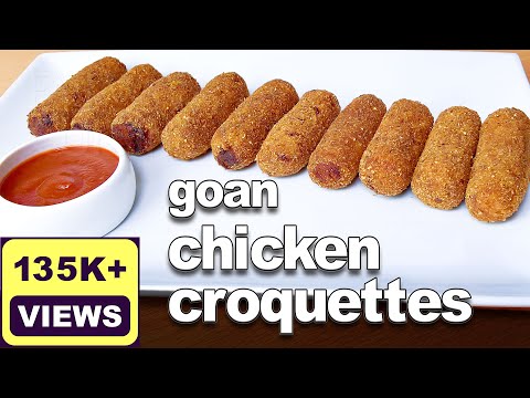 Croquettes | Chicken Croquettes Goan Recipe | Easy Party Snack Recipes | Quick Chicken Snacks