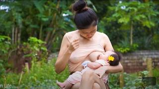 Timelaps : Poor single woman builds bamboo house to start a new life - The simple bamboo house