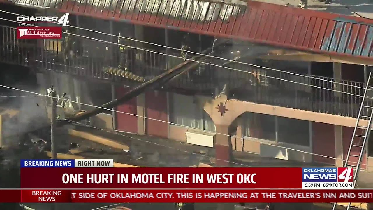 One hurt in motel fire in West OKC - YouTube
