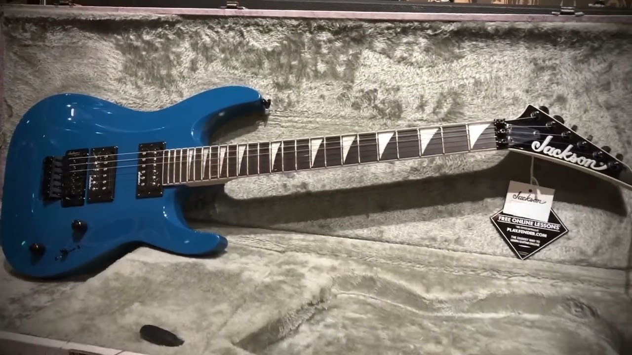 Jackson JS Series Dinky Archtop JS32 DKA Electric Guitar, Amaranth FB, Bright Blue