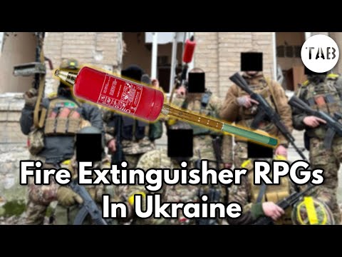 Makeshift Fire Extinguisher RPG Warheads In Ukraine