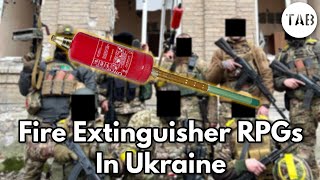 Makeshift Fire Extinguisher RPG Warheads In Ukraine