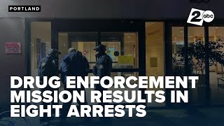Police arrest 8 outside downtown The Portland Clinic in drug enforcement mission