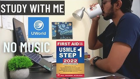 Pomodoro Study With Me | Study With Me No Music| Study With Me for USMLE Step 1@UWorldofficial | MBBS Intern