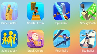 Cube Surfer,Shortcut Run,Spiral Roll,Stacky Dash,Join Clash 3D,Stack Colors,Roof Rails,Sky Roller screenshot 3
