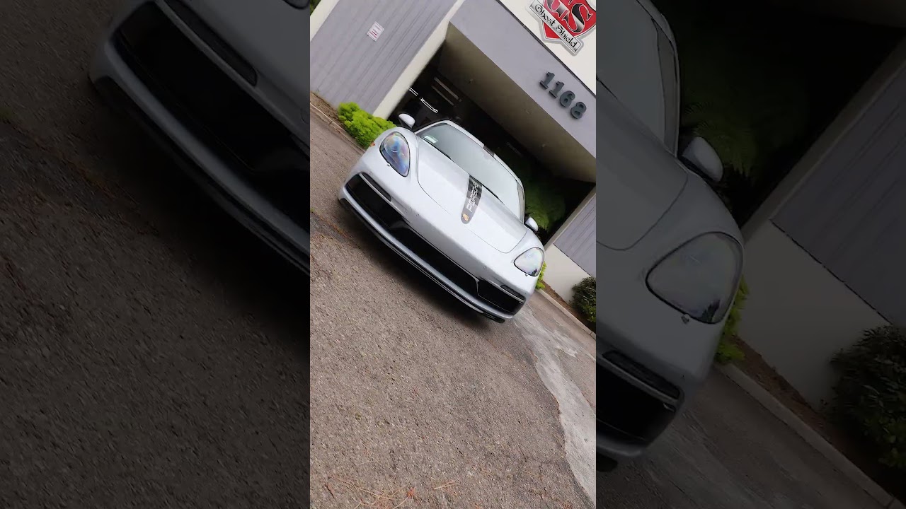 Porsche GTS PPF Wrapped to Perfection with a Porsche Vinyl Graphic on Hood by Ghost Shield Film.