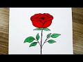 رسم سهل اسهل رسم وردة جميلة خطوة بخطوة تعلم رسم وردة سهل للمبتدئين رسم وردة رسومات سهله