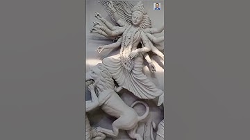 How to Make a Big Clay Durga Idol at Home| Durga Thakur banano "#durgaidol #durga #clayart