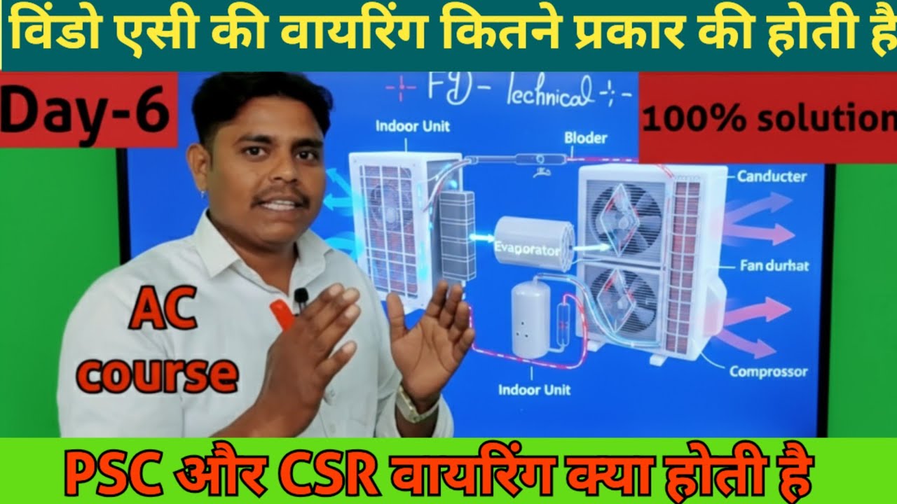 Window ac compressor wiring !विंडो एसी की वायरिंग कितने प्रकार की होती है!