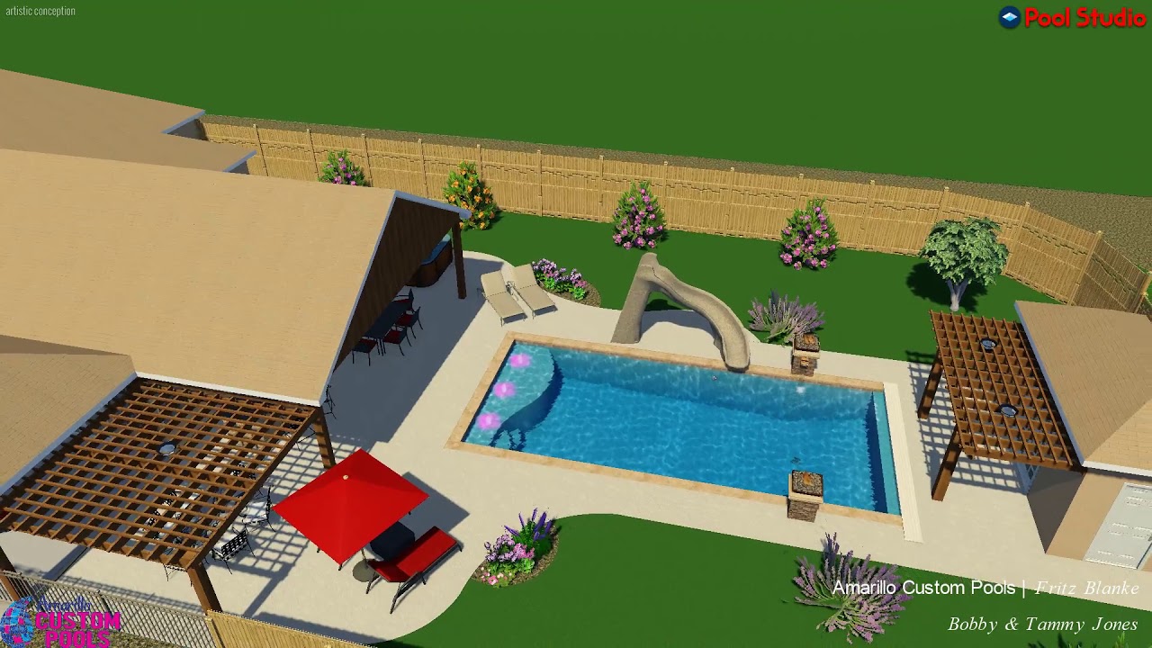 Amarillo Custom Pools a swimming pool design/build contractor.
