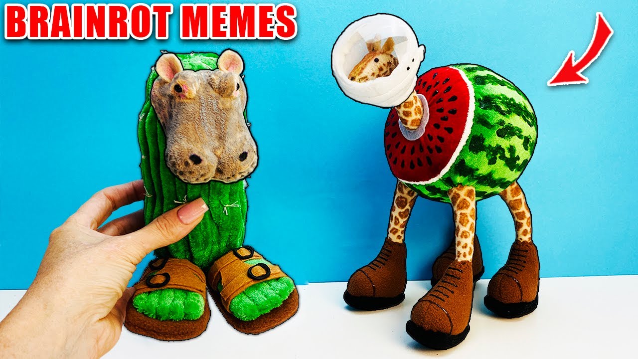 Making a Plush Brainrot Giraffa Celeste, Il Cacto Hipopotamo