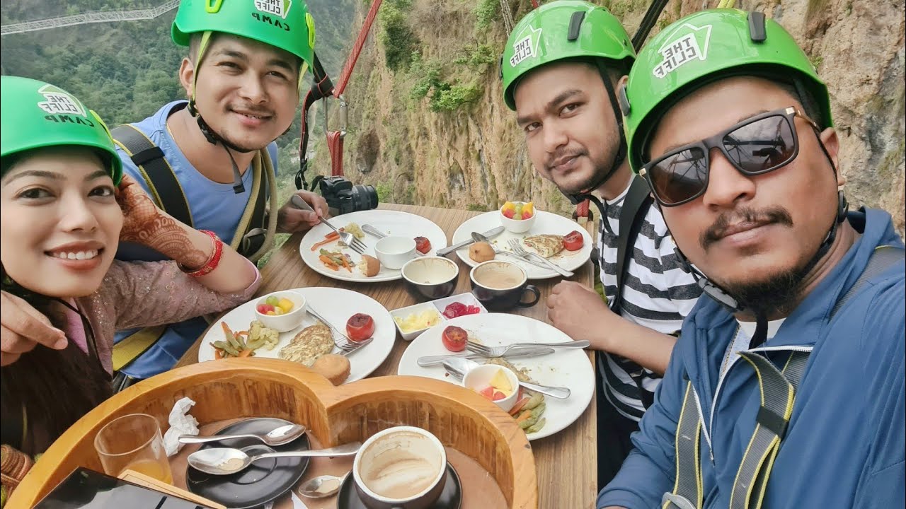 Scariest Breakfast ever |The Sky Cafe| |The Cliff| Kushma Nepal
