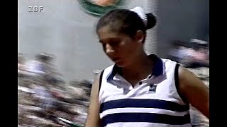 Monica Seles vs. Jana Novotna Roland Garros 1996 QF 😕 - YouTube