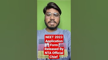 NEET 2023 Application Form Released By Confirm NTA Chief | Official Updates #neet2023 #shorts