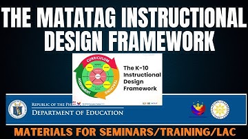 The MATATAG Instructional Design Framework I #deped #matatag