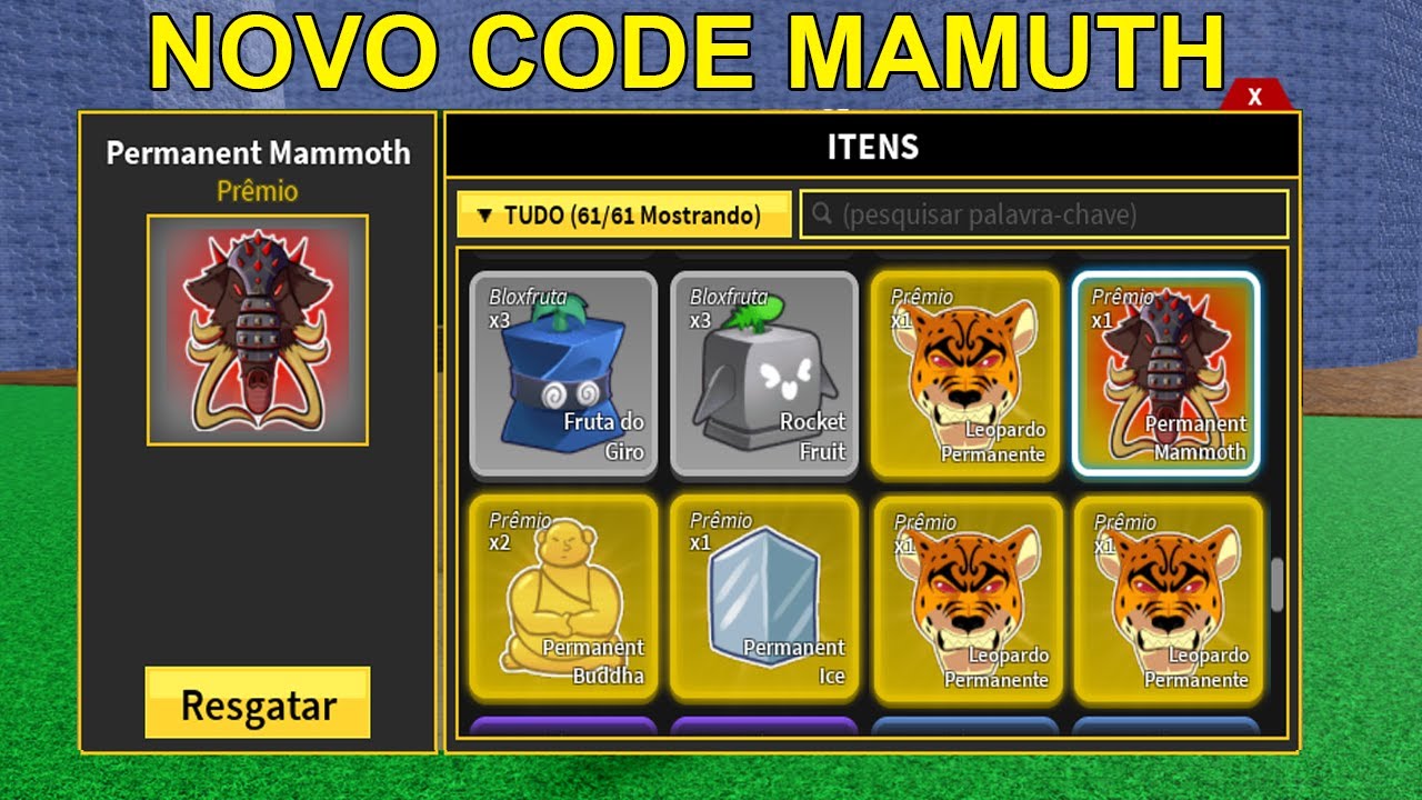 REVELEI!! NOVO CÓDIGO DA FRUTA MAMUTE + 30 CÓDIGOS ATUALIZADOS DE EXP RESET  BELI DO BLOX FRUITS! 