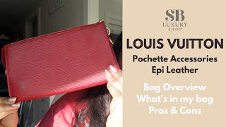 Louis Vuitton Epi Leather Pochette Accessories in Red β Full Overview & What Fits Louis Vuitton Epi Leather Pochette Accessories in Red β Full Overview & What Fits