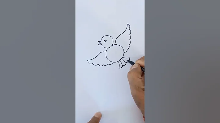 How to Draw a Easy flying bird sketch #shorts #youtubeshorts