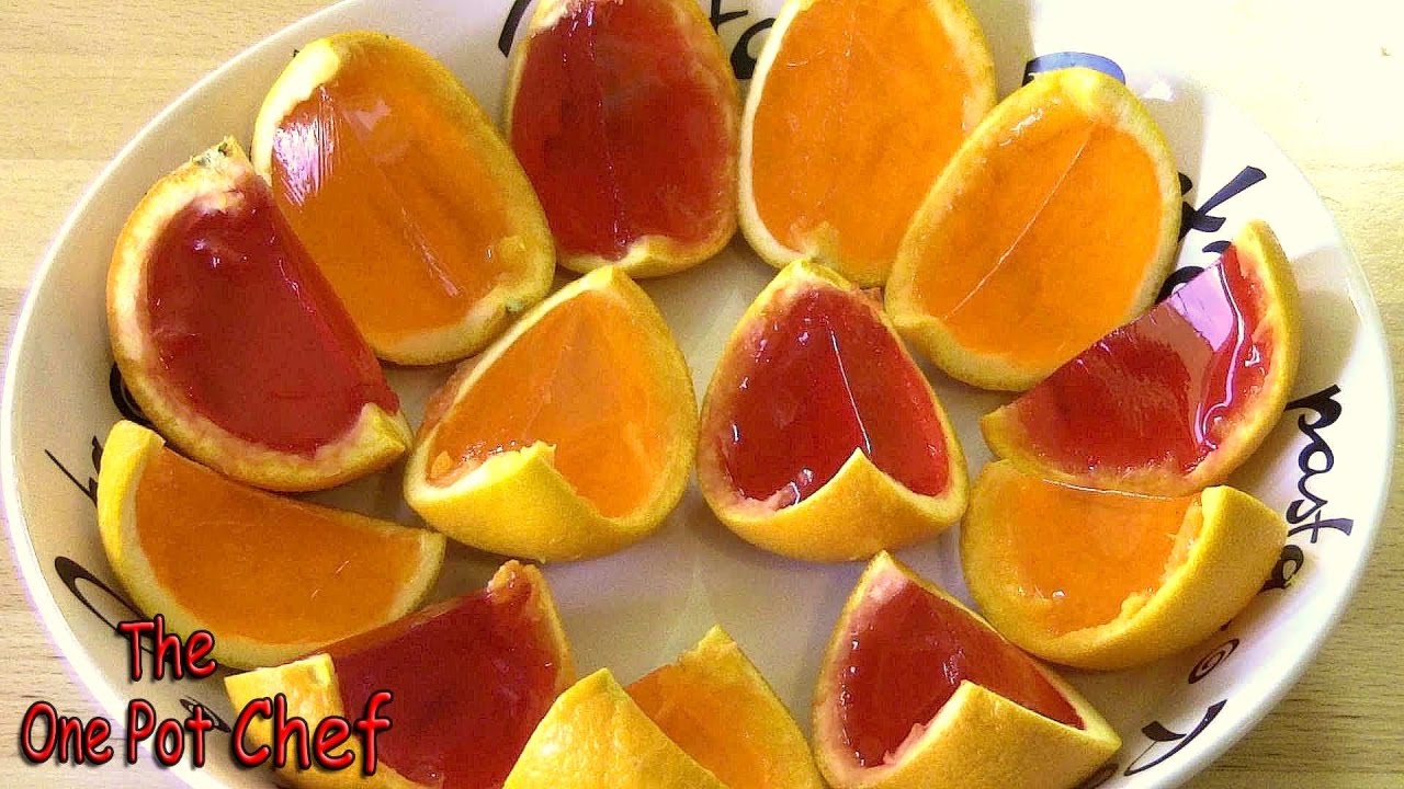 Orange Wedge Jello Shots | One Pot Chef - YouTube