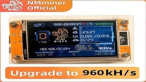 NMMiner NerdMiner V2 Hashrate Lucky Miner ESP32 2.8 inch Smart Display Crypto Solo Lottery