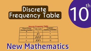 Discrete Frequency Table | unit 22 ex 22.1 q7 class 10 math | Tabish hassan