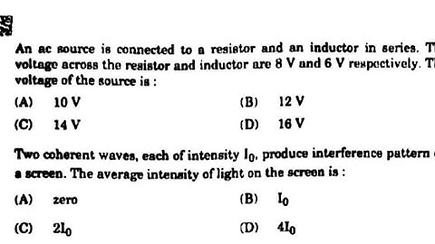 An ac source is connected to a resistor and an inductor in series. The voltage across the resistor 