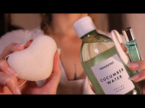 ASMR Refreshing Makeup Removal Skincare No Talking Layered Sounds