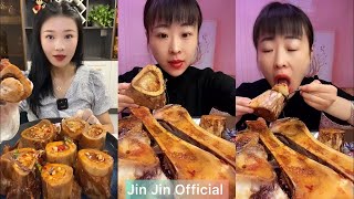 Mukbang bone marrow asmr- 牛骨髓 - 쇠고기 골수 - 牛骨髄 - thánh ăn tủy xương #536 Jin Jin Official