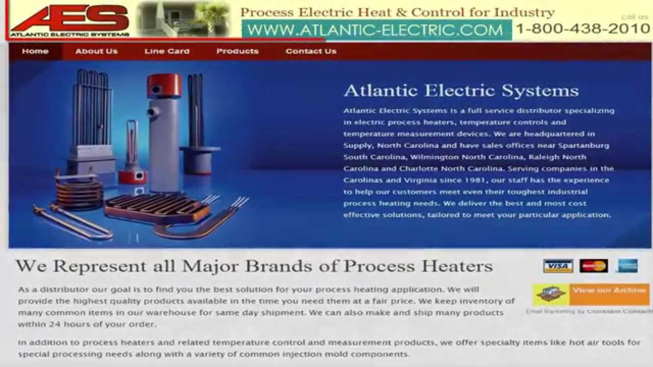 Atlantic Electric Systems is a distributor in electric process heaters, temperature controls