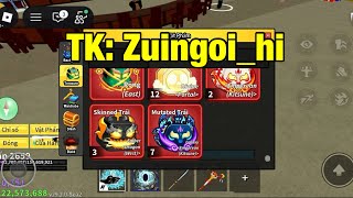 Tặng Acc Blox Fruits Có Trái Dragon Và Kitsune Nhiều Trái Siêu Xịn 