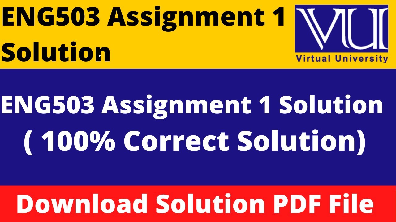 eng 503 assignment solution 2023