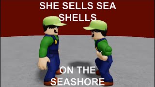 Luigi talks about sea shells BUT it’s Roblox