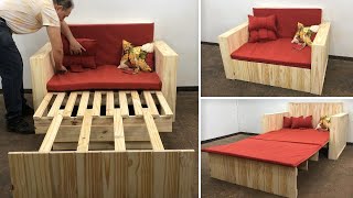 Sofá Cama de madera Muy Bonito y Fácil de Hacer - YouTube