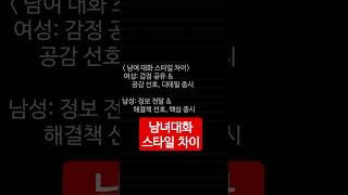 남녀 대화 스타일 차이점