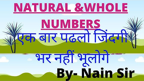 Natural numbers and whole numbers / properties of natural numbers/ number line/predecessor successor
