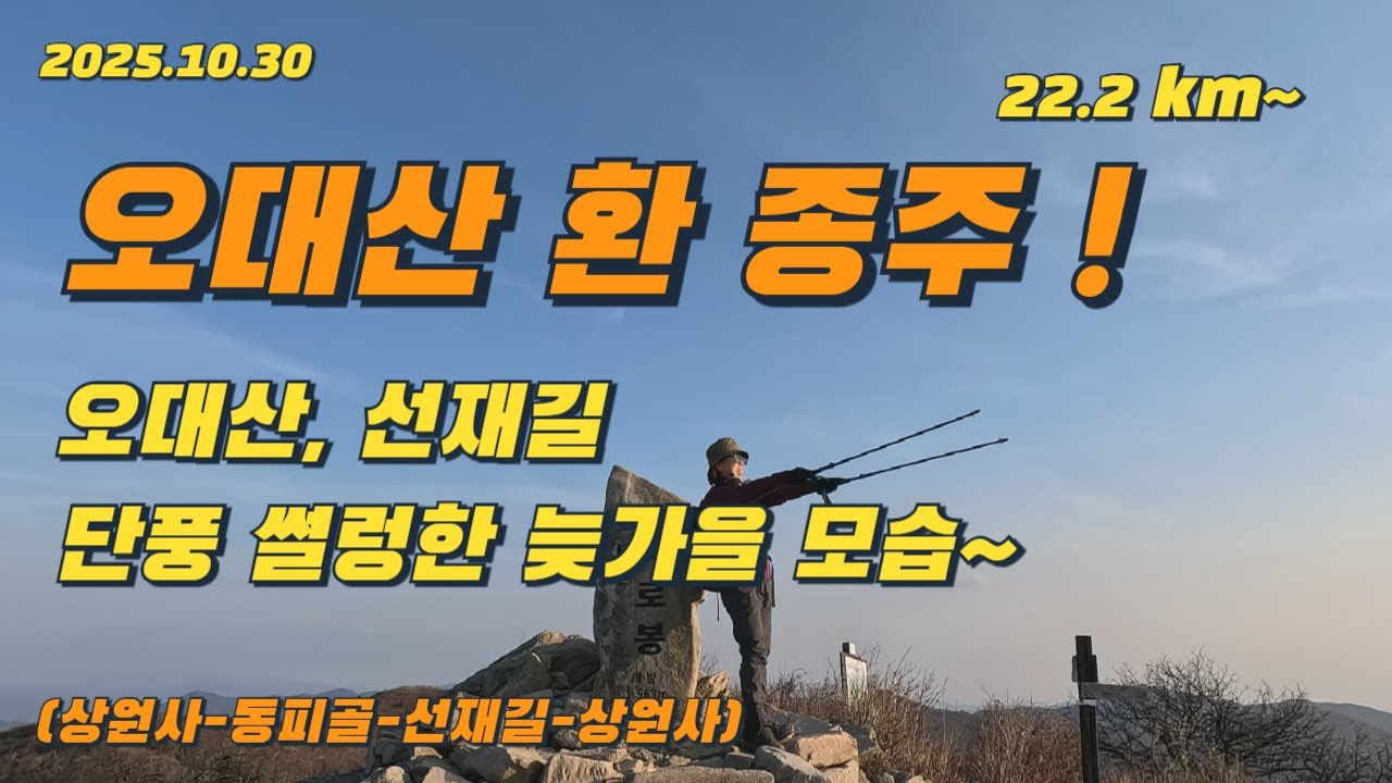 25년 오대산 환종주! 단풍은 없고 늦가을의 오대산 모습! 상원사/비로봉/동대산/선재길을 걸으며...20년째 산행중..
