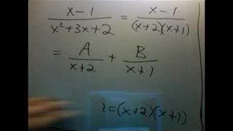 partial fractions part 2: First example