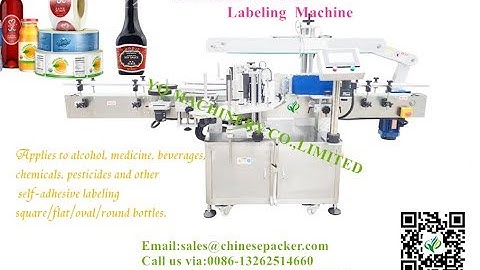 Wine bottle two sizes labeling machine prices soy sauce vinegar bottle front  back sided labeler