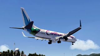 Sint Maarten to Puerto Rico Caribbean Airlines (Boeing 737-8) Aerofly FS Global