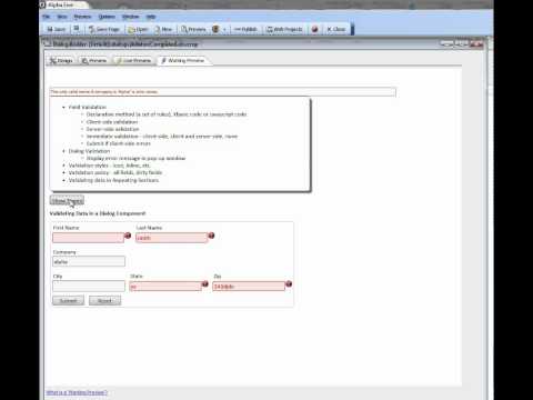 V11 Dialog Component - Validating Data  Part 1