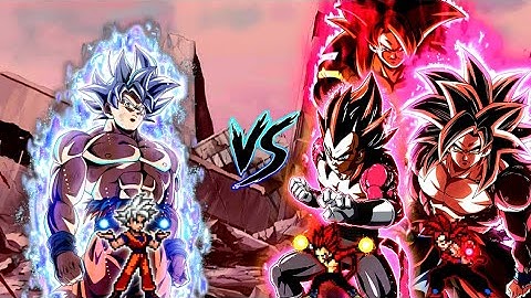 Son Goku DBS V7 OP (all form) VS Fusion Xeno Gogeta SSJ4 V2 OP (Goku & Vegeta) in Jump Force Mugen