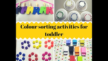 Learn colors/interesting Color sorting activities for toddlers/fine motor activities for toddlers