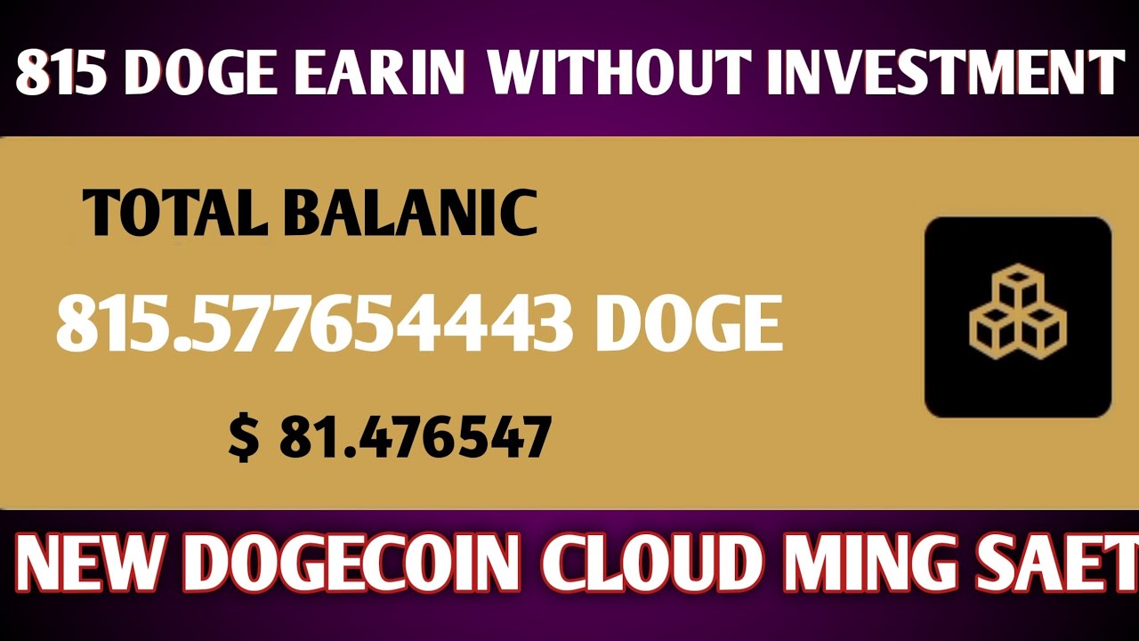New DOGECOIN Cloud Mining Saet || Without Investment Unlemted Dogecoin Earin 