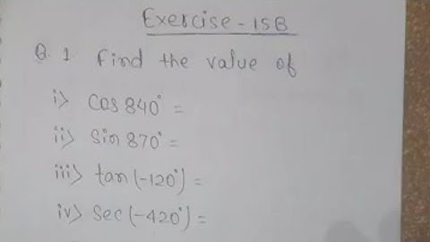 Ex 15 B / Q no 1 / Trigonometric function /R S Aggarwal Class 11th Math