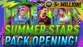 SUMMER STARS IS HERE! 3+ MILLION COIN FIFA 21 PACK OPENING! NEW SUMMER STARS 99 MESSI AND RONALDO!
