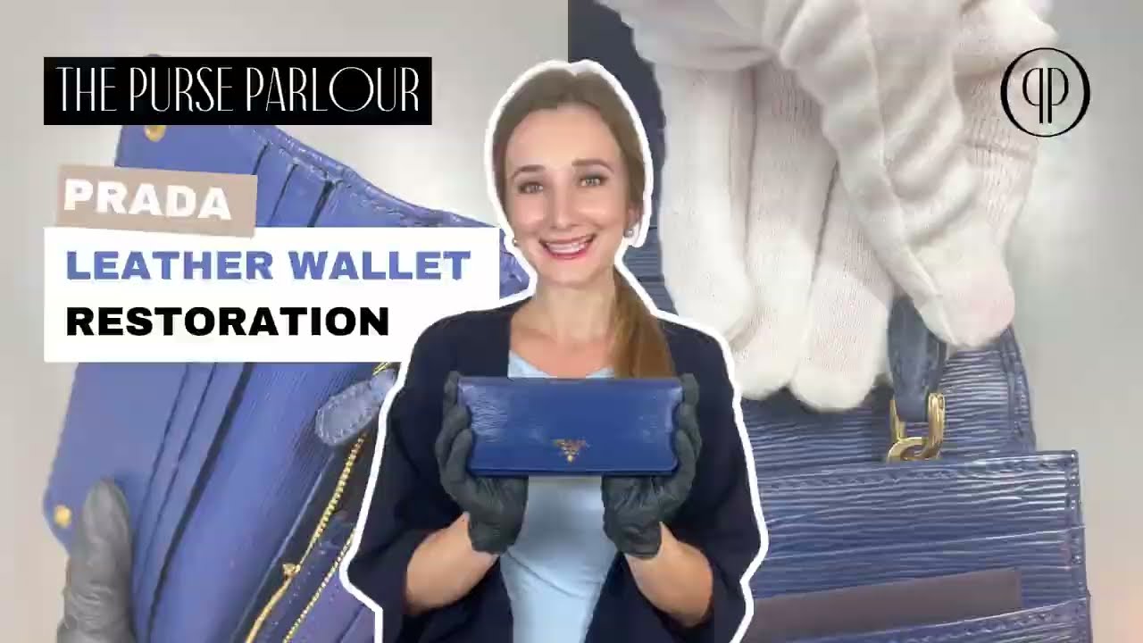 REPAIR Prada Leather Wallet - Complete Restoration - ASMR - The