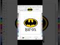 Batman logo vector in Coreldraw |  Coreldraw tutorial for beginners #shorts #vectorize #tutorial