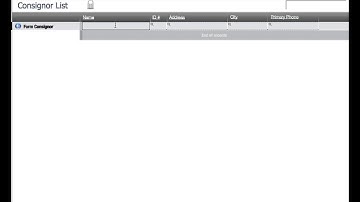 Consignment Pro 3.0 v13 - Consignor List View Screen