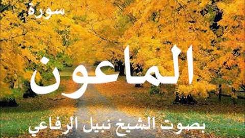 سورة الماعون بصوت نبيل الرفاعي